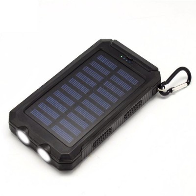 High Quality Solar Charger 8000mah Waterproof Power Bank With Compass And Flashlight